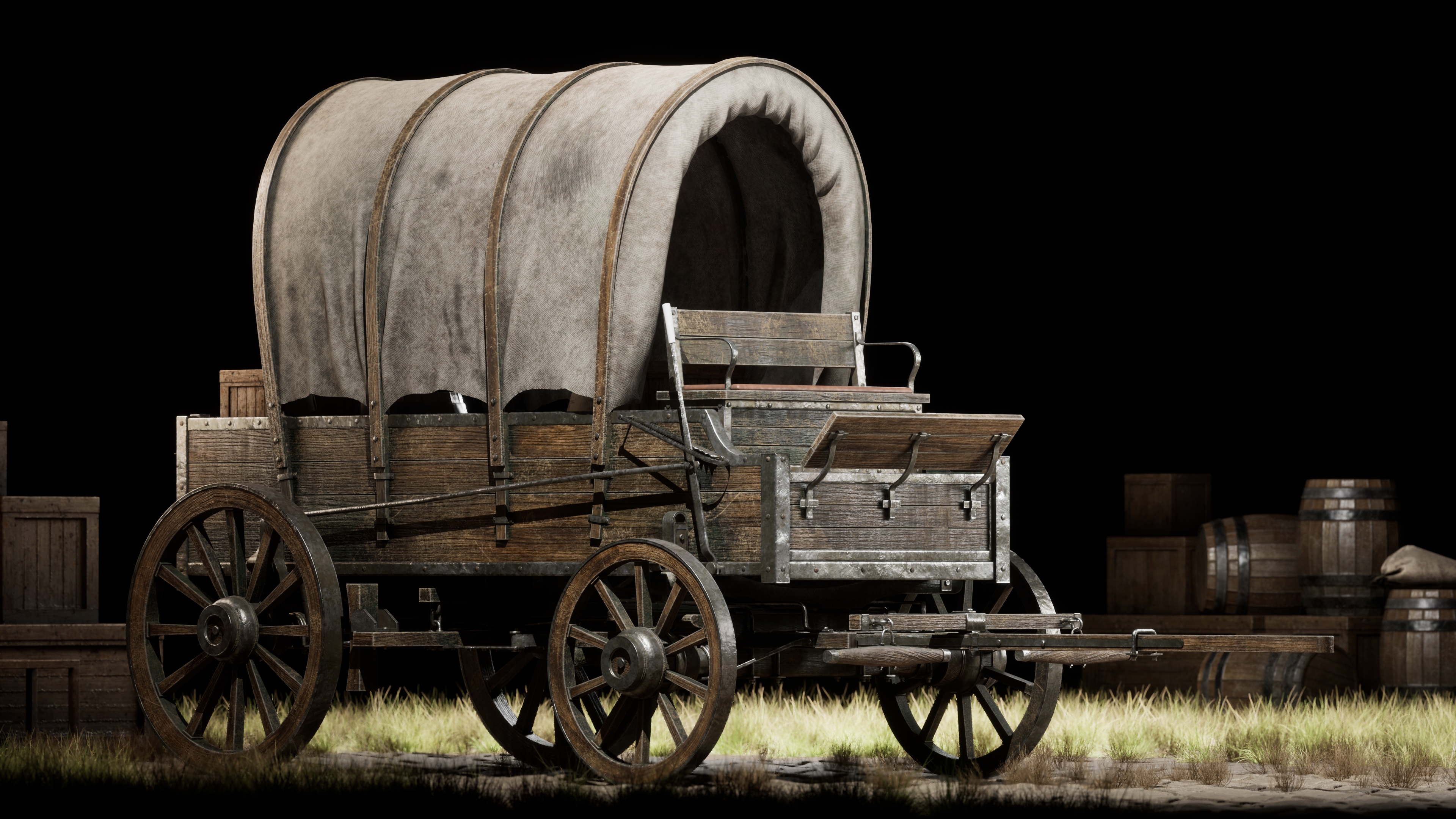 Medieval Covered Wagon