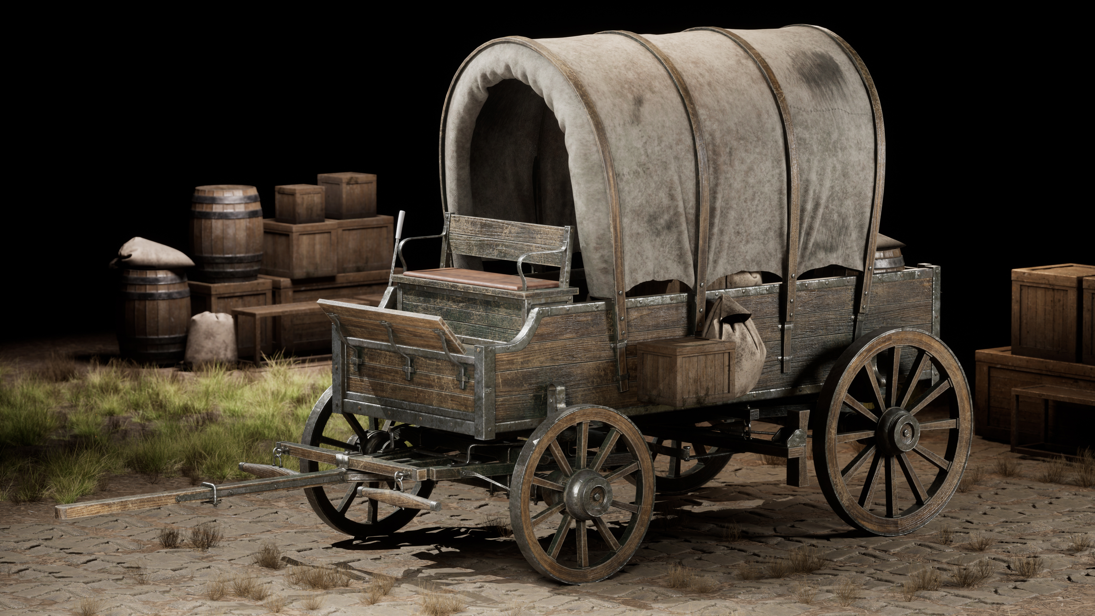Medieval Covered Wagon