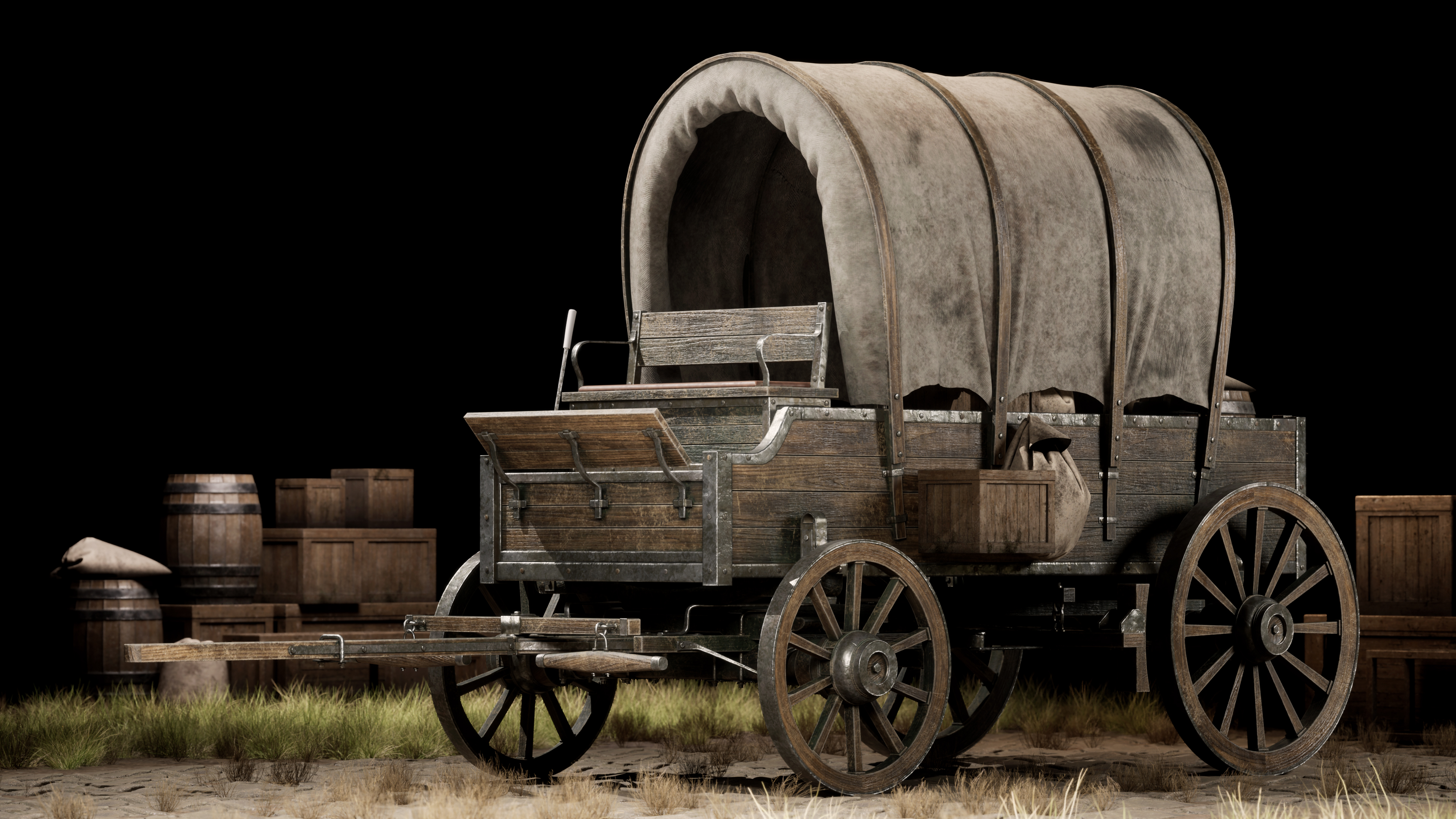 Medieval Covered Wagon