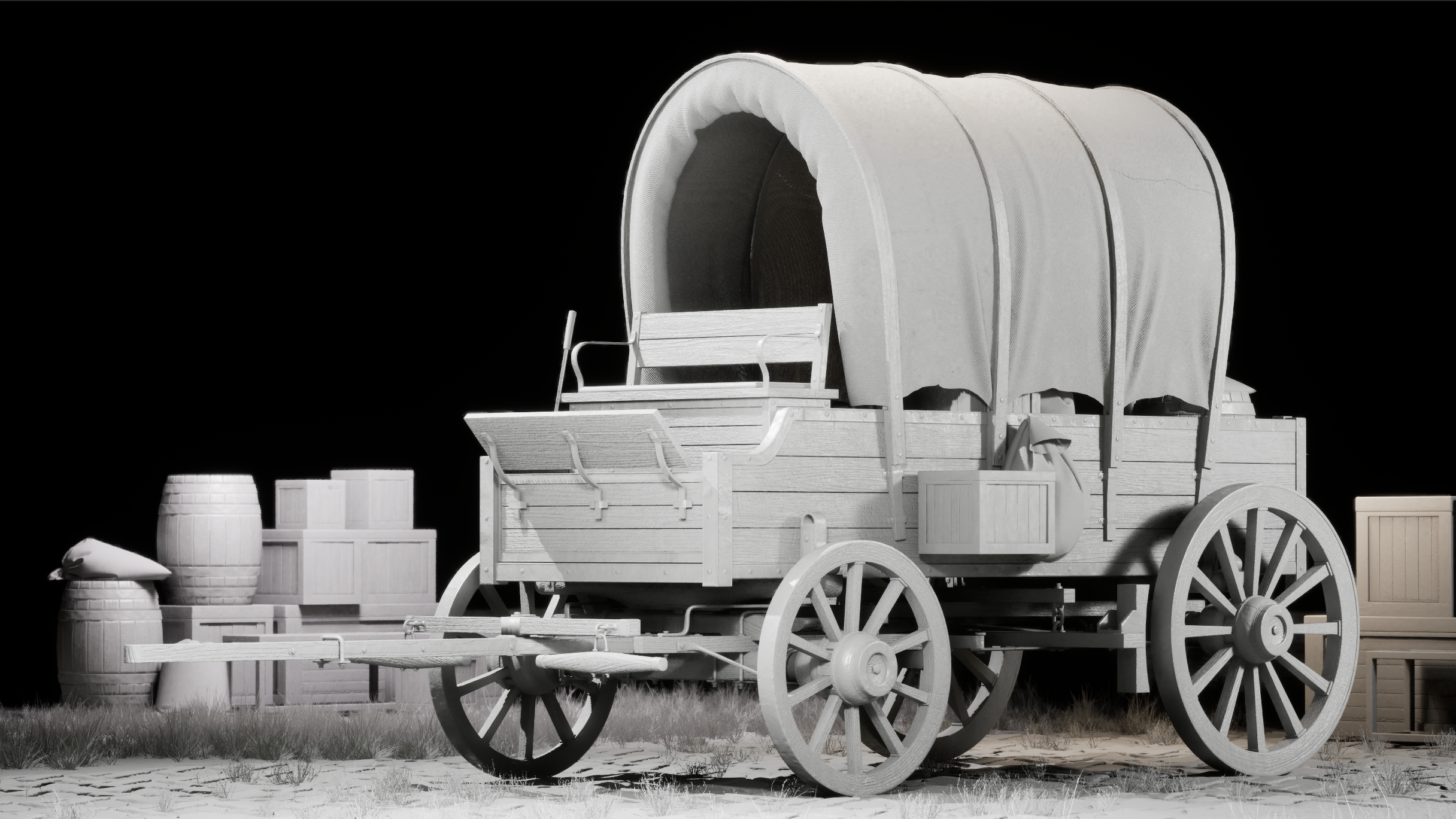 Medieval Covered Wagon
