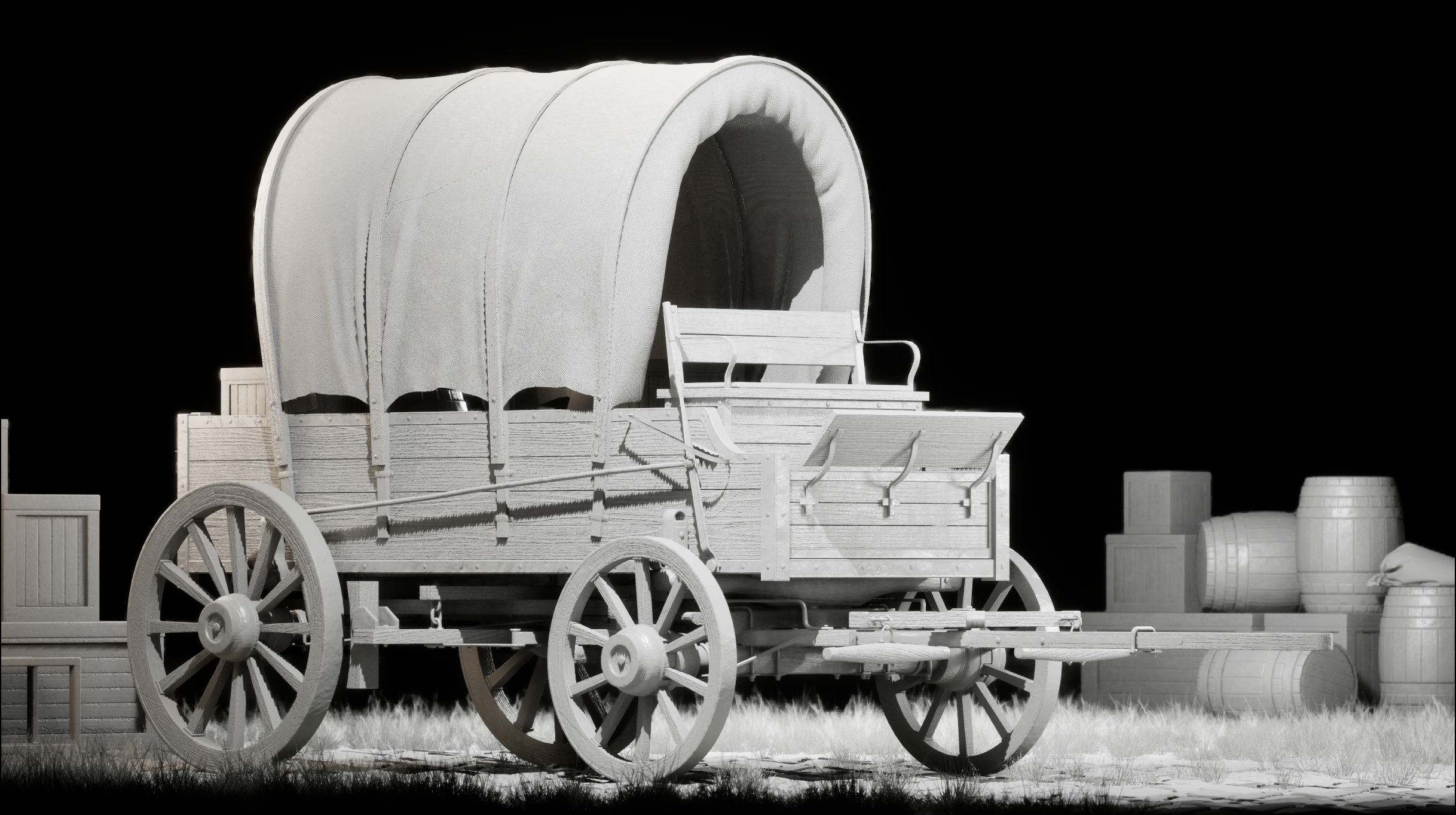 Medieval Covered Wagon