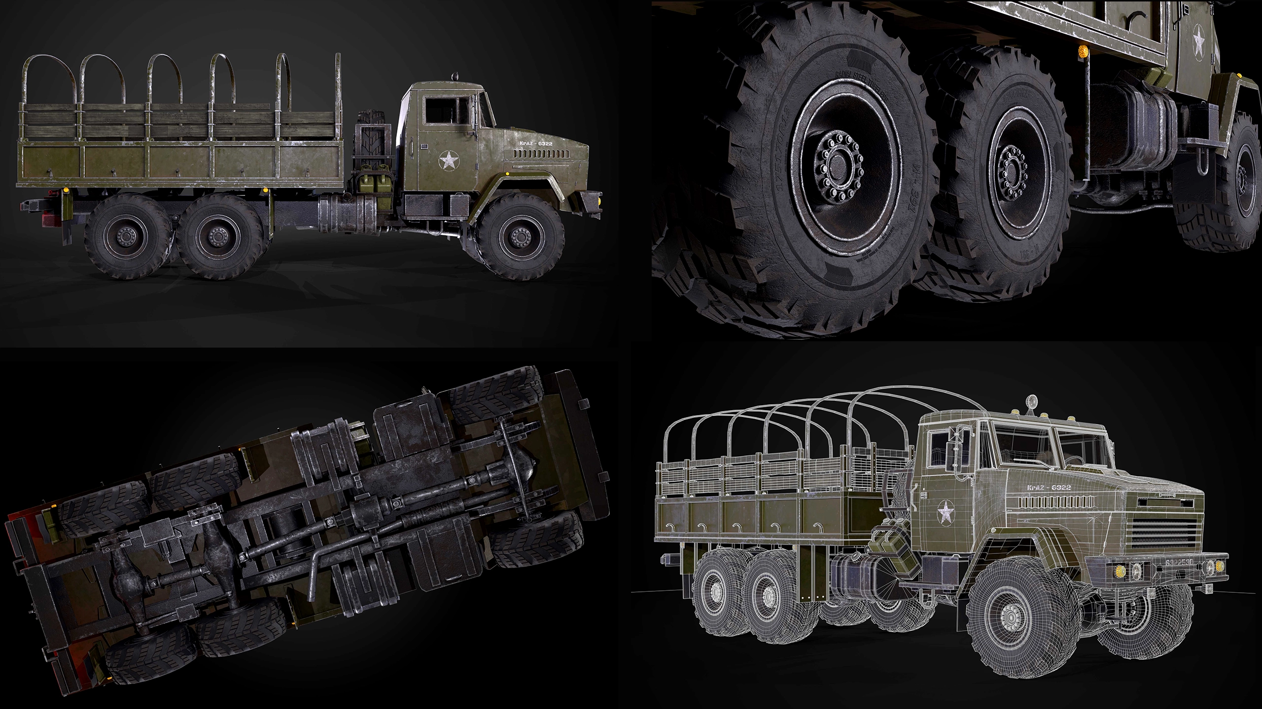 KrAZ-6322 Military Cargo Truck