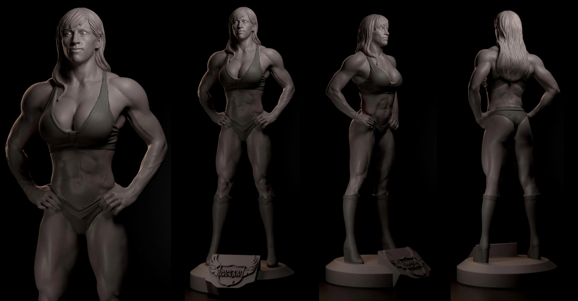 Super League Female Champion Trophy (Power Pose Variant)